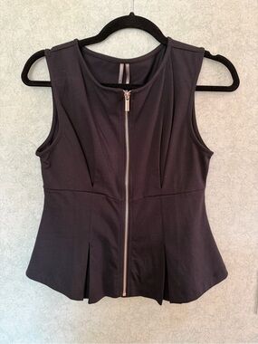 Anthropologie Pilcro Zip-Front Peplum Top - Size S - Like New